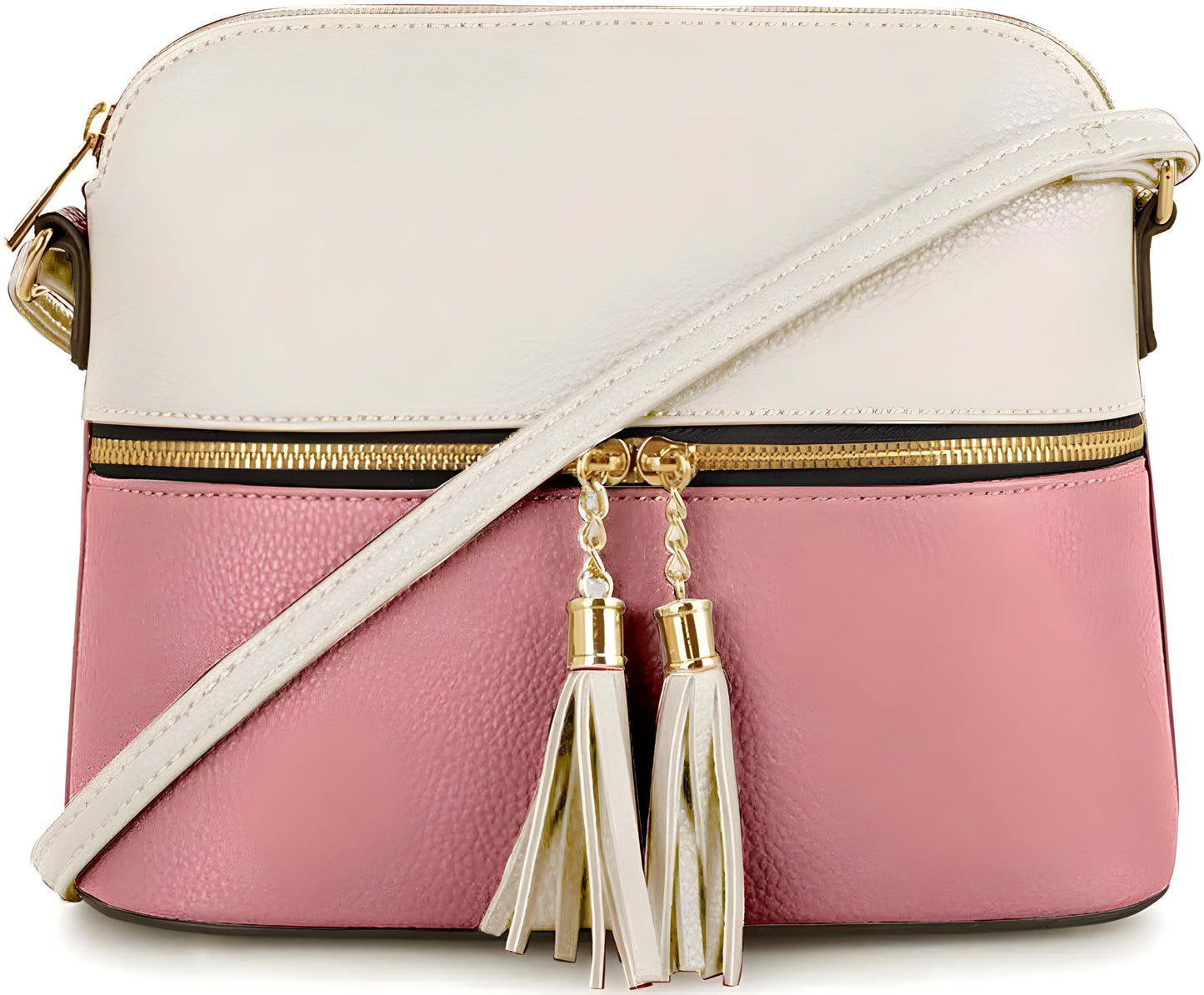 BZ WHITE - PINK CROSS BODY BAG