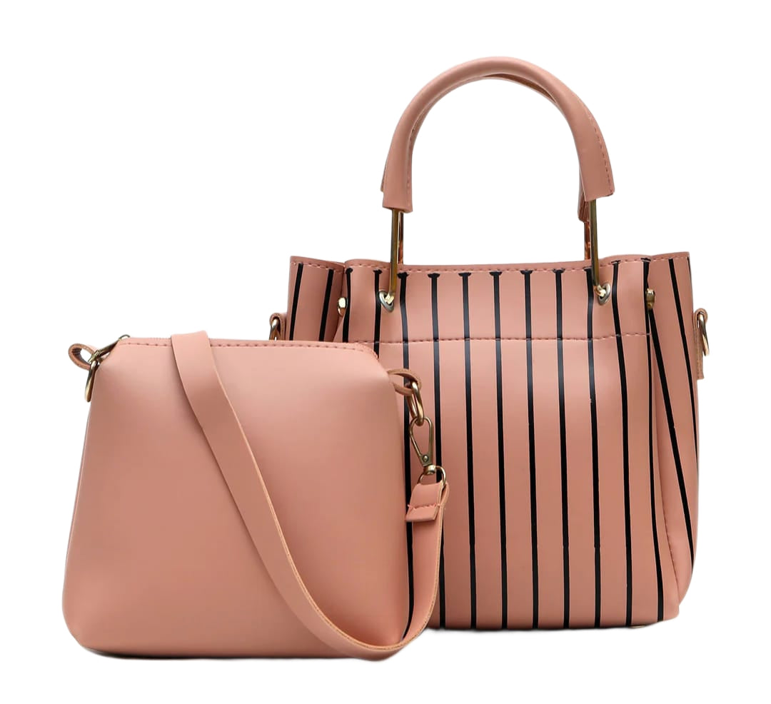 OSTOMY 2-Pc Handbag Set - Pink