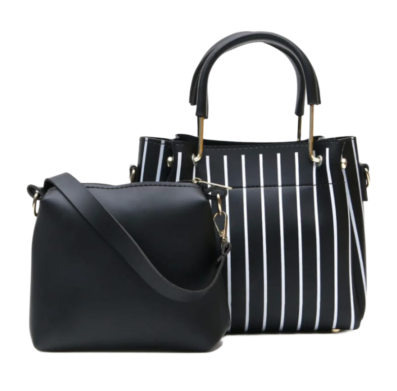 OSTOMY 2-Pc Handbag Set - Black