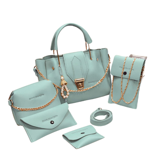 Majestic 5 Piece Handbag Set-Light Green