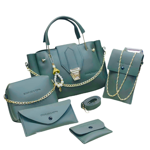 Majestic 5 Piece Handbag Set-Leaf Green