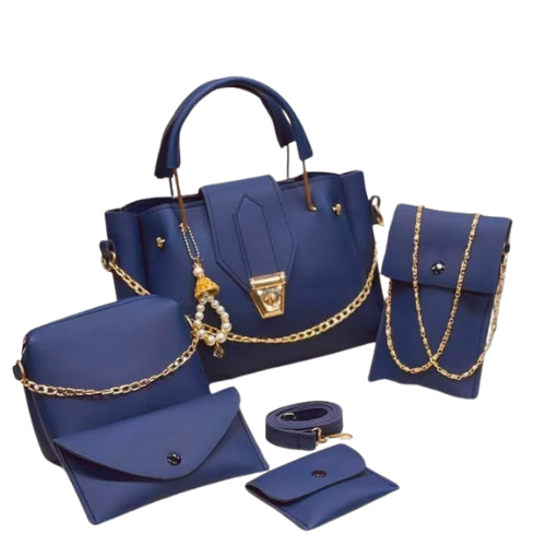 Majestic 5 Piece Handbag Set-Blue
