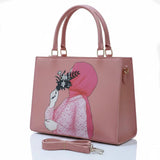 Haya Art Canvas Handbag-Pink