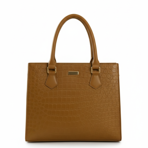 Croc 2Pc Handbag – Horse Brown