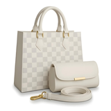 LN DAMIER 2-Pcs Handbag Set - White