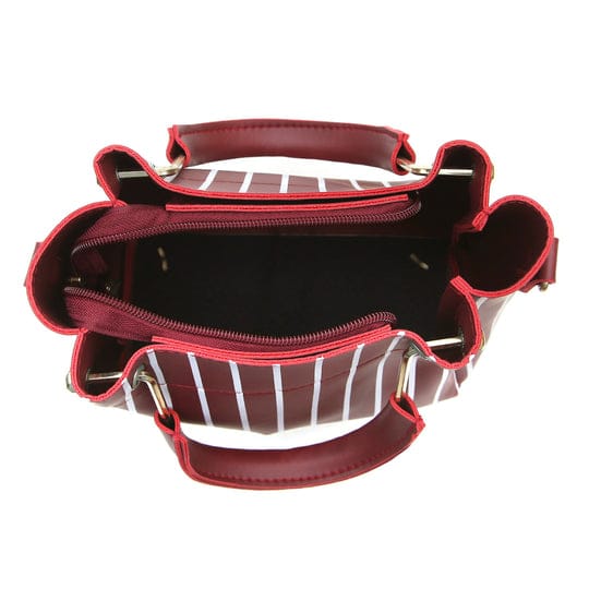 OSTOMY 2-Pc Handbag Set - Maroon