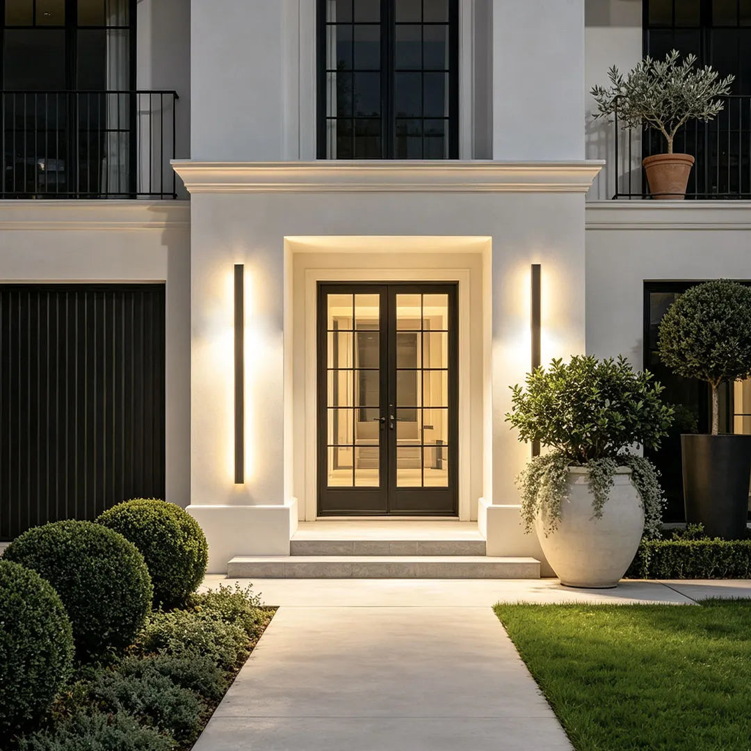 Linear Outdoor Strip Wall Light, Long Black LED Exterior Wall Lamp, IP65 Waterproof Porch Light - Image 23