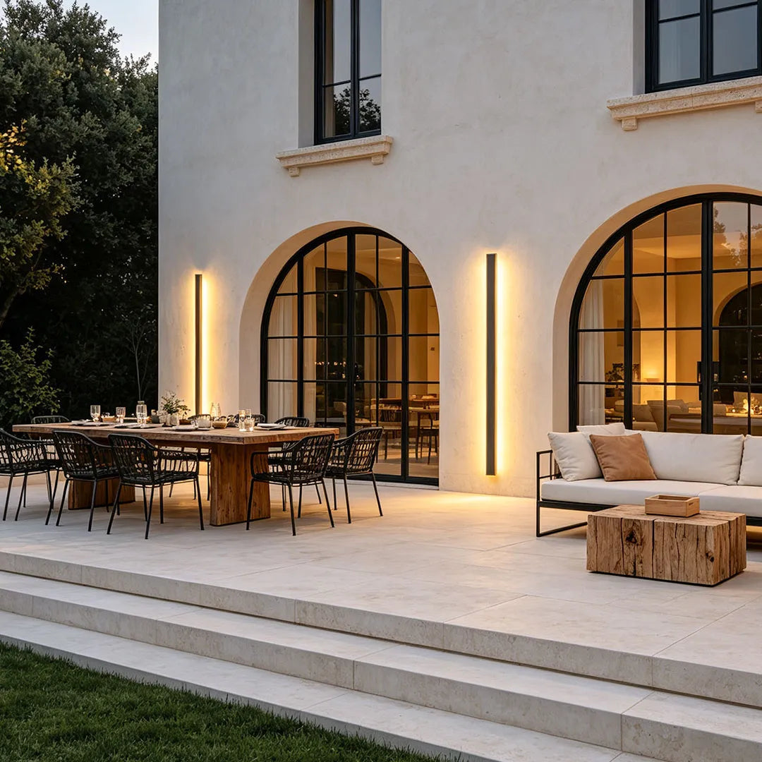 Linear Outdoor Strip Wall Light, Long Black LED Exterior Wall Lamp, IP65 Waterproof Porch Light - Image 24