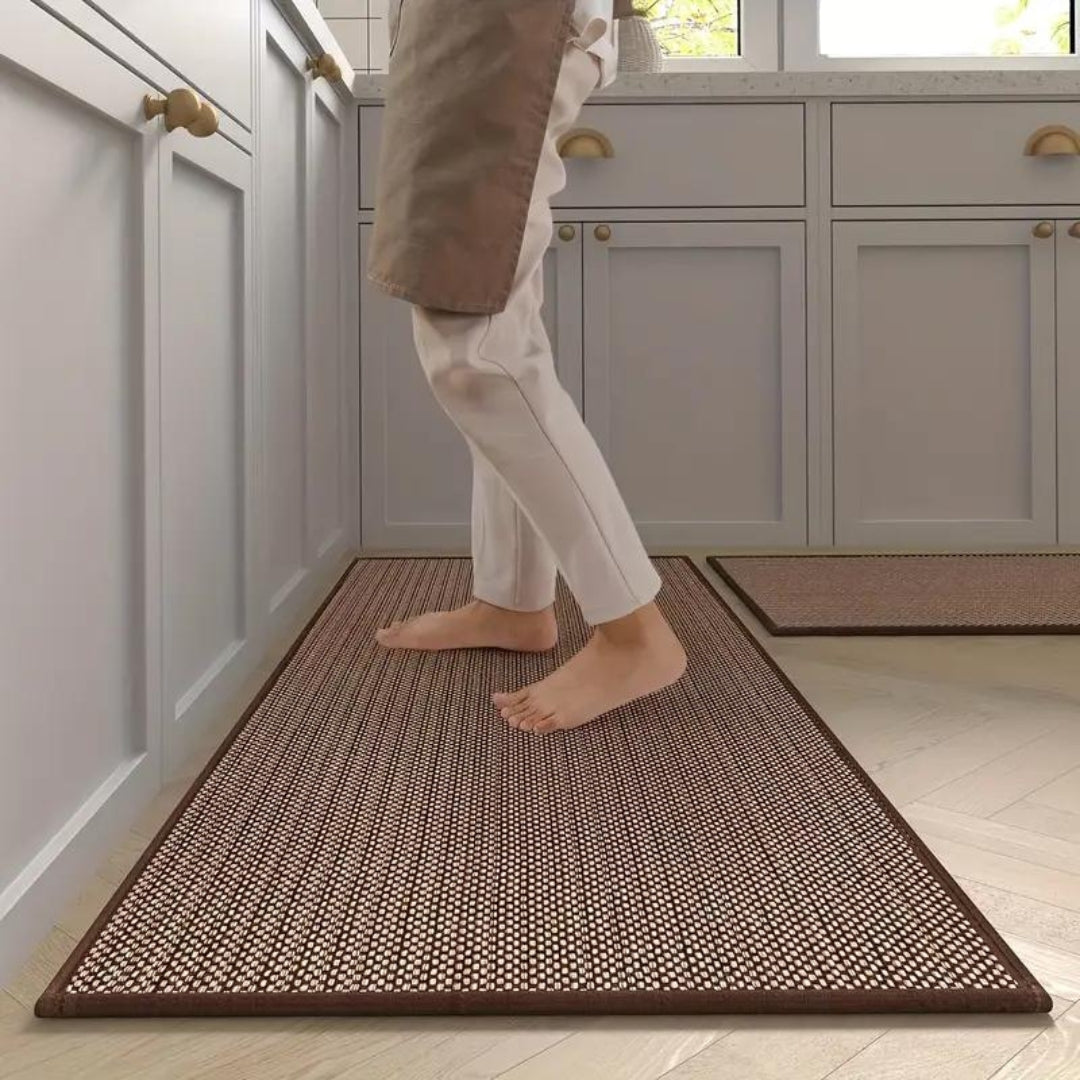 Matilda Kitchen Mat Set of 2, Cushioned Anti Fatigue Kitchen Rugs, Non Slip Woven Runner Mats - Image 5