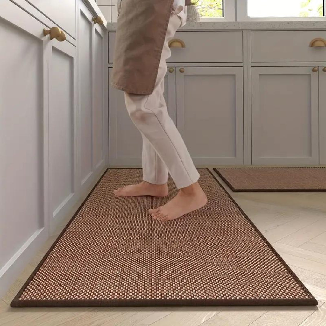 Matilda Kitchen Mat Set of 2, Cushioned Anti Fatigue Kitchen Rugs, Non Slip Woven Runner Mats - Image 6