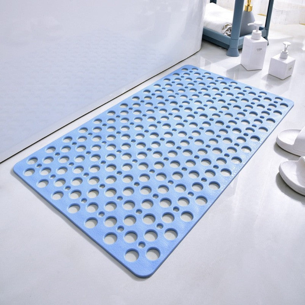 Secure Non Slip Shower Mat, Suction Cup Bathtub Mat with Drain Holes, TPE Anti Slip Bath Mat - Image 2