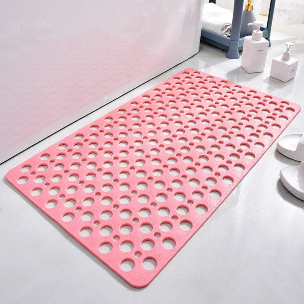 Secure Non Slip Shower Mat, Suction Cup Bathtub Mat with Drain Holes, TPE Anti Slip Bath Mat - Image 4