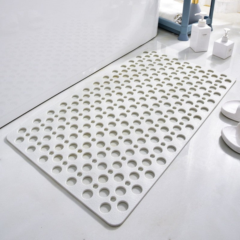 Secure Non Slip Shower Mat, Suction Cup Bathtub Mat with Drain Holes, TPE Anti Slip Bath Mat - Image 3