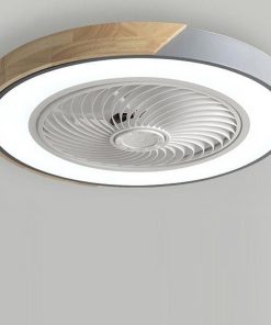 Bladeless Ceiling Fan with Light and Remote, Low Profile Flush Mount Dimmable 36W LED Fan