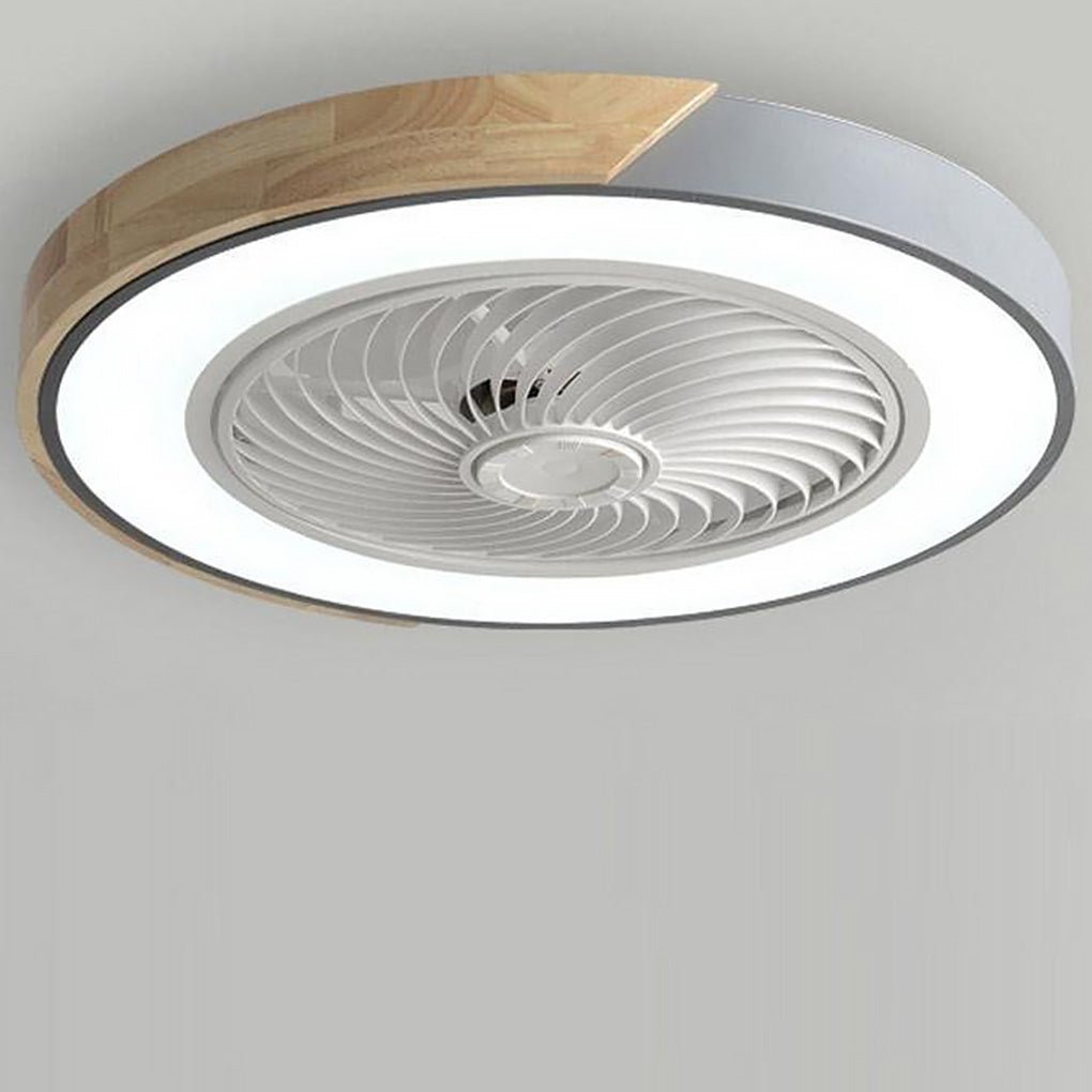 Bladeless Ceiling Fan with Light and Remote, Low Profile Flush Mount Dimmable 36W LED Fan