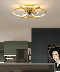 Bloom Flower Ceiling Fan with Light and Remote, Flush Mount Dimmable 24W LED Fan for Bedroom