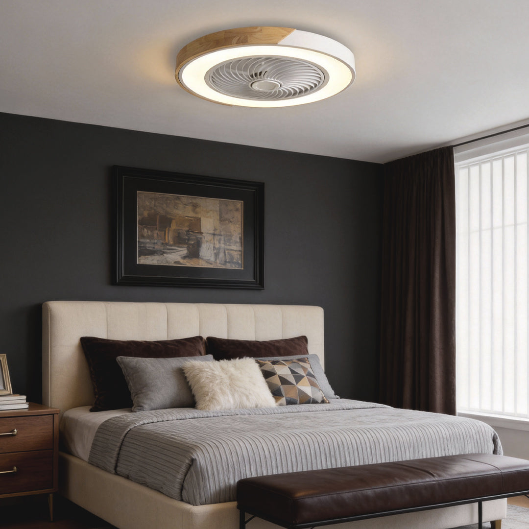 Bladeless Ceiling Fan with Light and Remote, Low Profile Flush Mount Dimmable 36W LED Fan - Image 14
