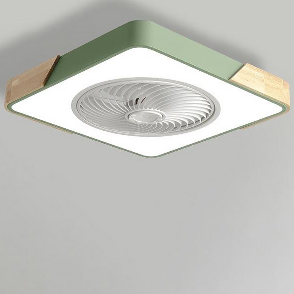 Bladeless Ceiling Fan with Light and Remote, Low Profile Flush Mount Dimmable 36W LED Fan - Image 5