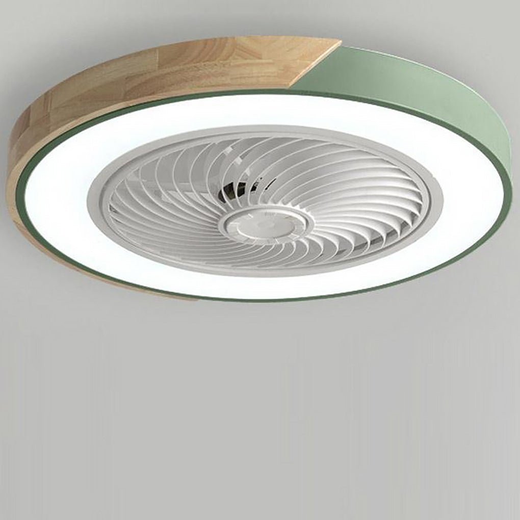 Bladeless Ceiling Fan with Light and Remote, Low Profile Flush Mount Dimmable 36W LED Fan - Image 3