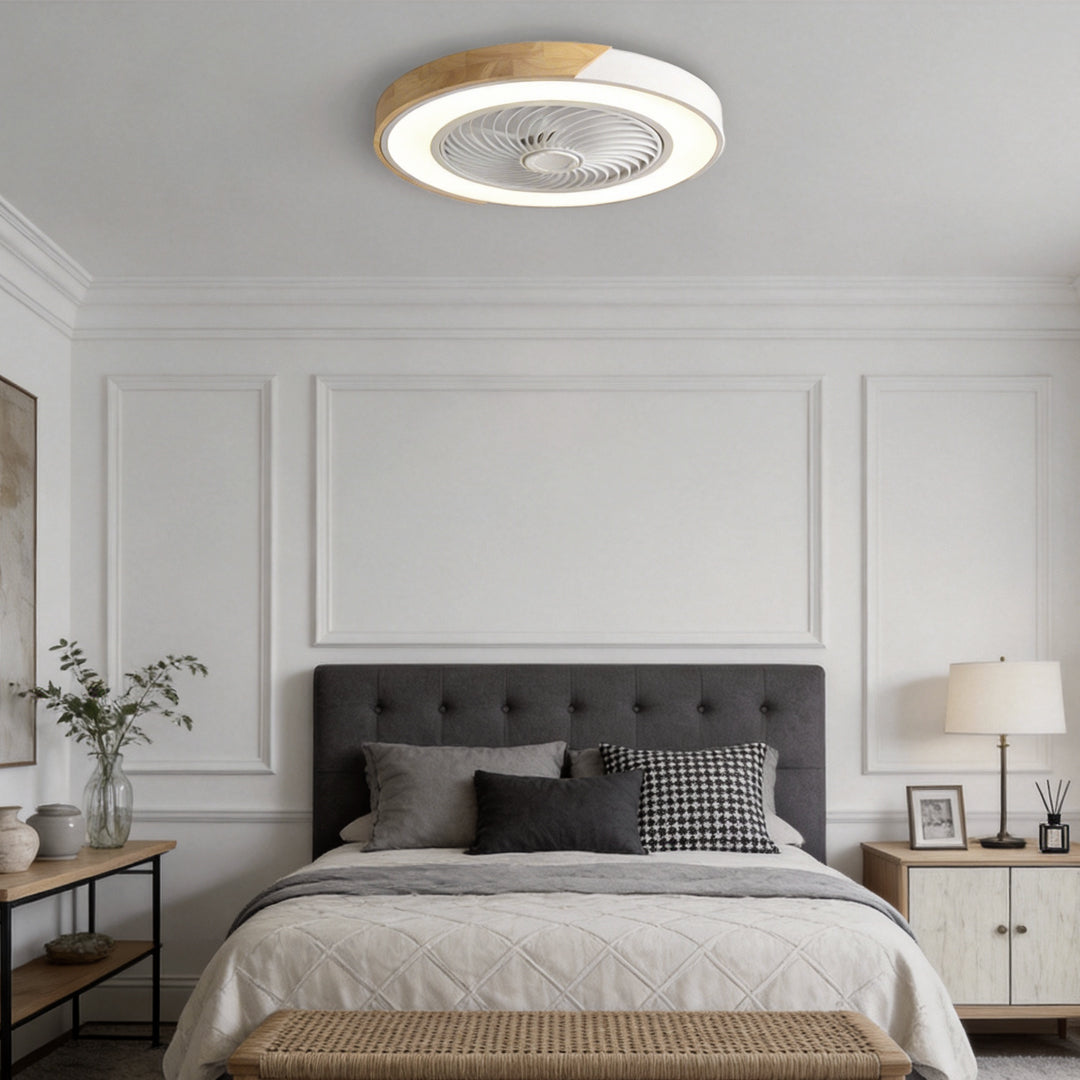 Bladeless Ceiling Fan with Light and Remote, Low Profile Flush Mount Dimmable 36W LED Fan - Image 15