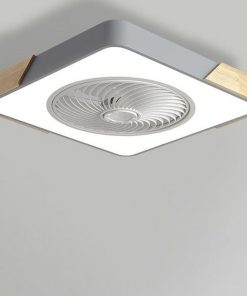 Alternative view of Bladeless Ceiling Fan with Light and Remote, Low Profile Flush Mount Dimmable 36W LED Fan