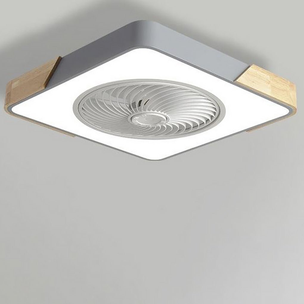 Bladeless Ceiling Fan with Light and Remote, Low Profile Flush Mount Dimmable 36W LED Fan - Image 2