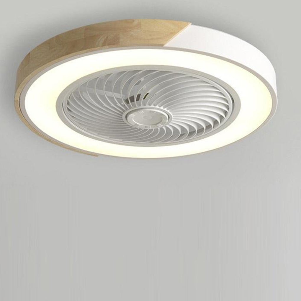 Bladeless Ceiling Fan with Light and Remote, Low Profile Flush Mount Dimmable 36W LED Fan - Image 6