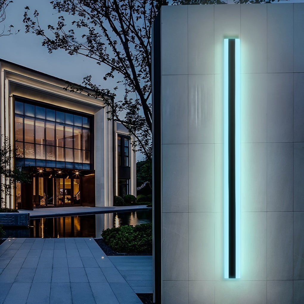 Gate Linear Outdoor Wall Light, Long Black LED Exterior Wall Lamp for Porch, Patio and Entryway - Image 9