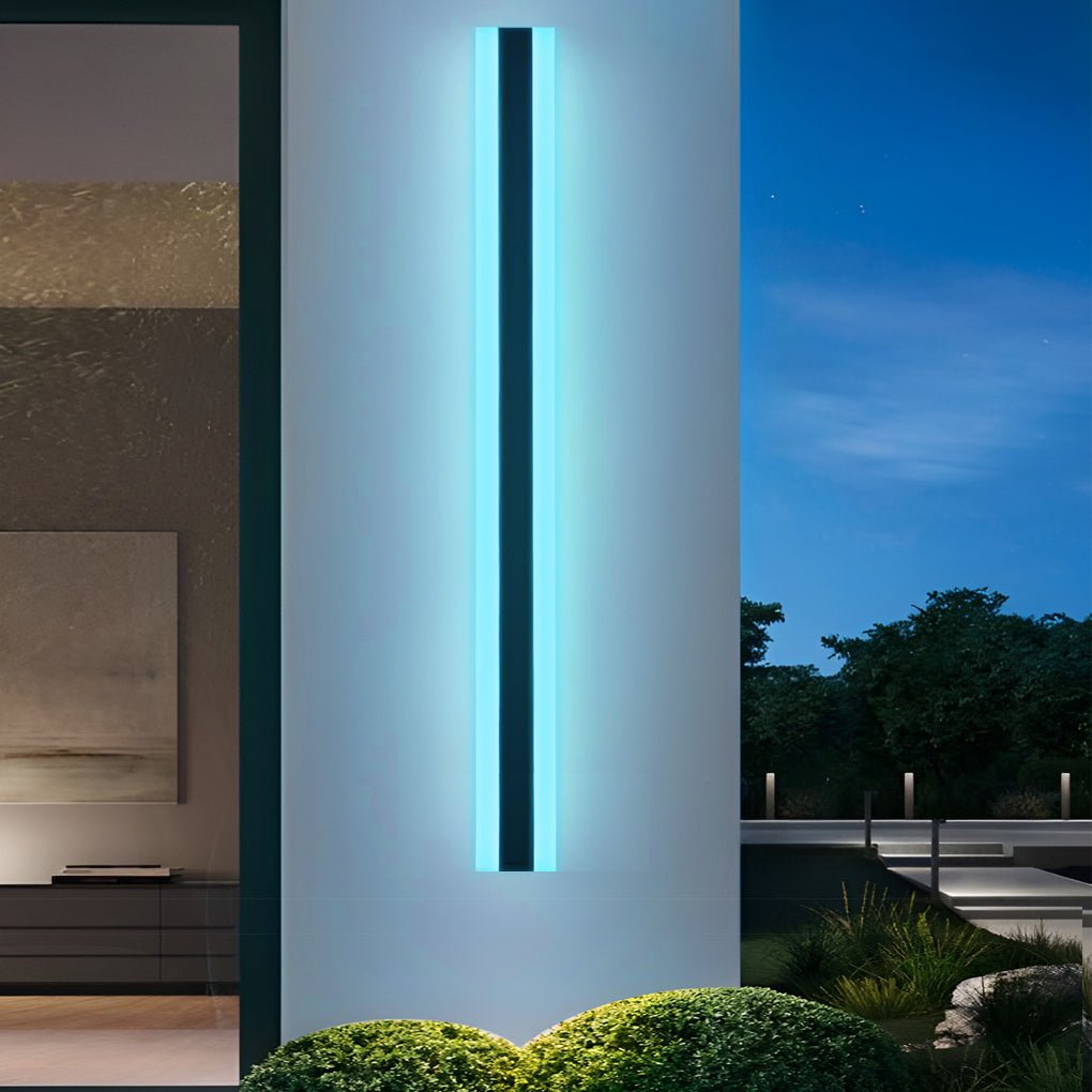 Gate Linear Outdoor Wall Light, Long Black LED Exterior Wall Lamp for Porch, Patio and Entryway - Image 10