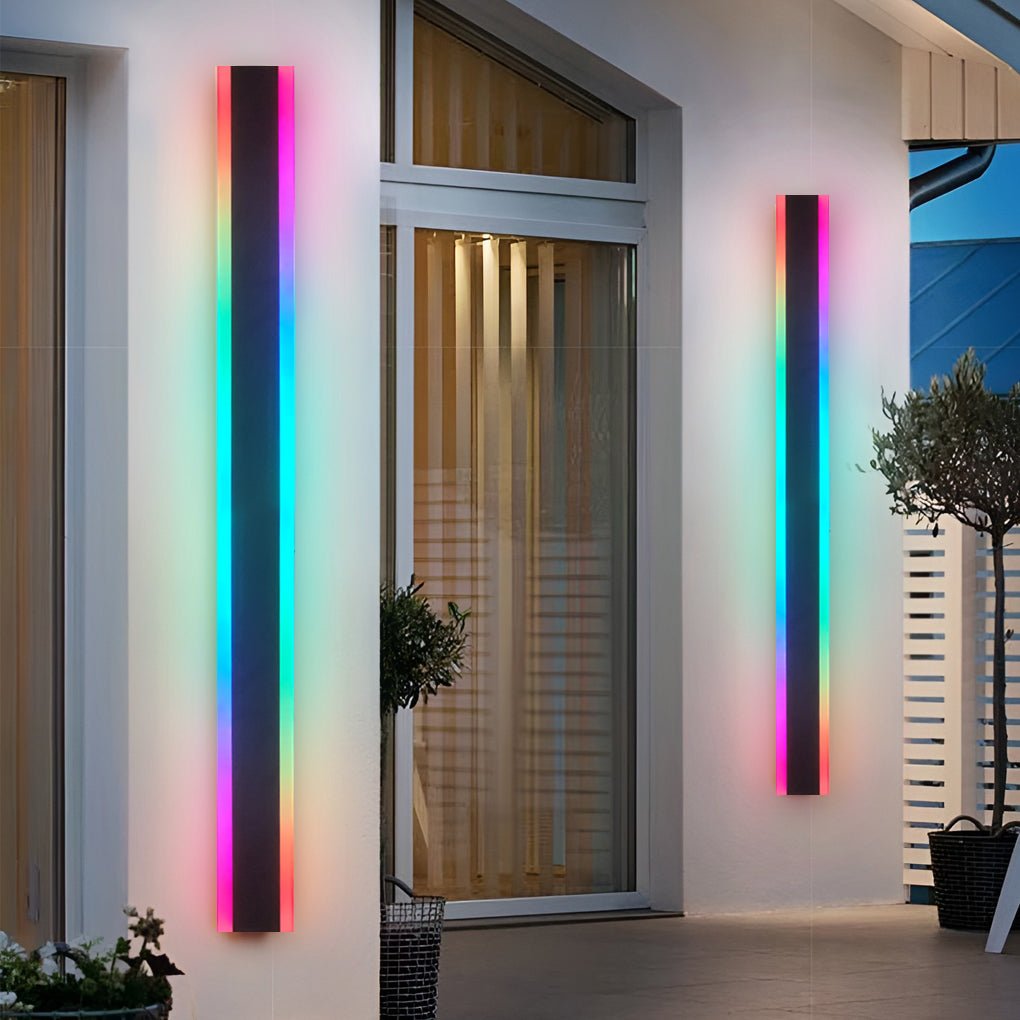 Gate Linear Outdoor Wall Light, Long Black LED Exterior Wall Lamp for Porch, Patio and Entryway - Image 4