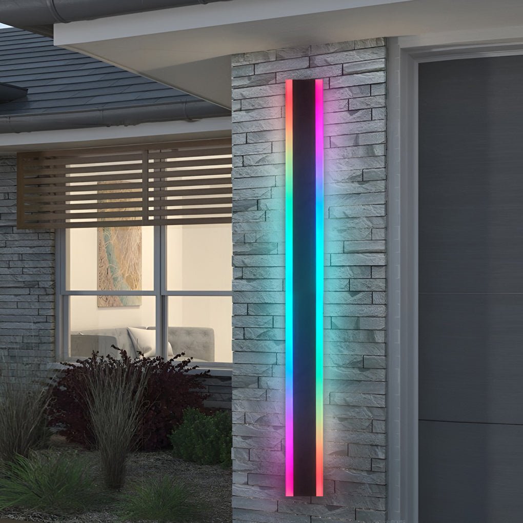 Gate Linear Outdoor Wall Light, Long Black LED Exterior Wall Lamp for Porch, Patio and Entryway - Image 11