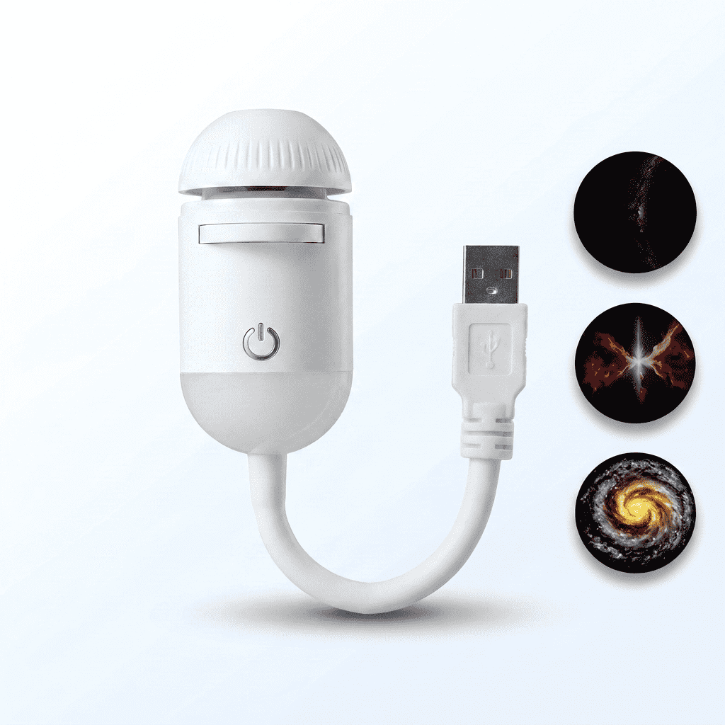 Orbit Star Projector Night Light, Galaxy Ceiling Projector with 360 Degree Rotation and USB Power