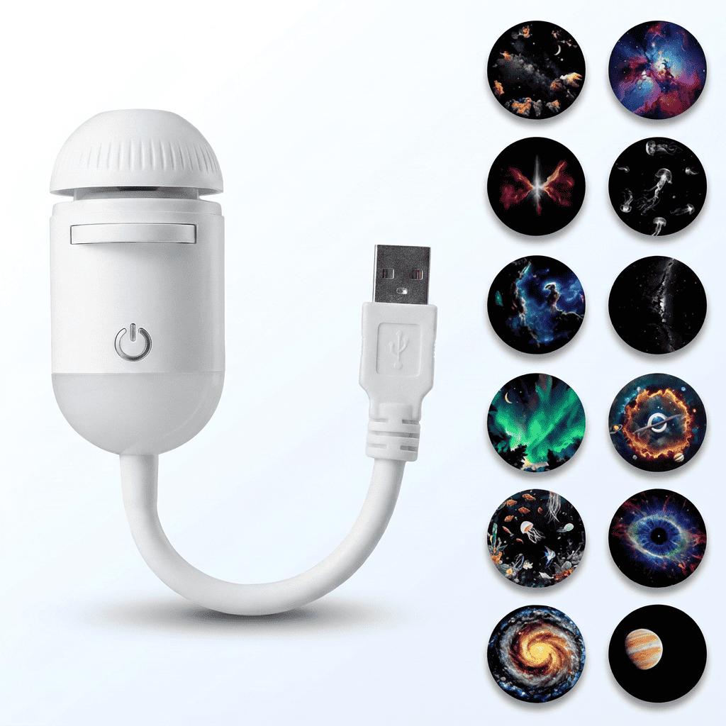 Orbit Star Projector Night Light, Galaxy Ceiling Projector with 360 Degree Rotation and USB Power - Image 2