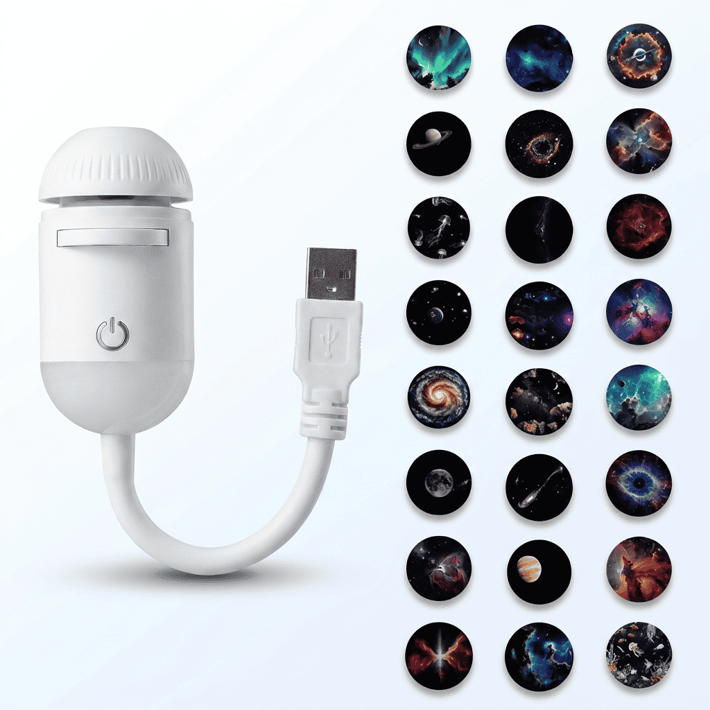 Orbit Star Projector Night Light, Galaxy Ceiling Projector with 360 Degree Rotation and USB Power - Image 3