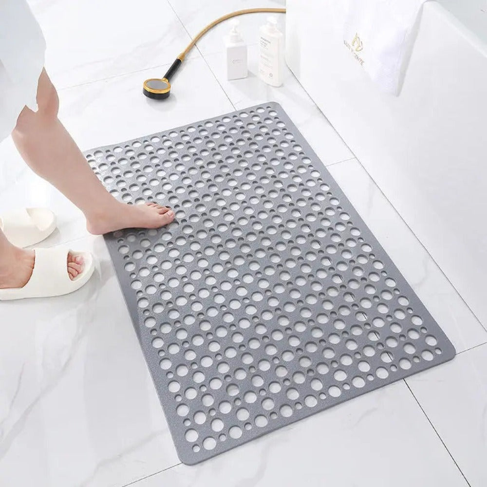 Secure Non Slip Shower Mat, Suction Cup Bathtub Mat with Drain Holes, TPE Anti Slip Bath Mat - Image 8