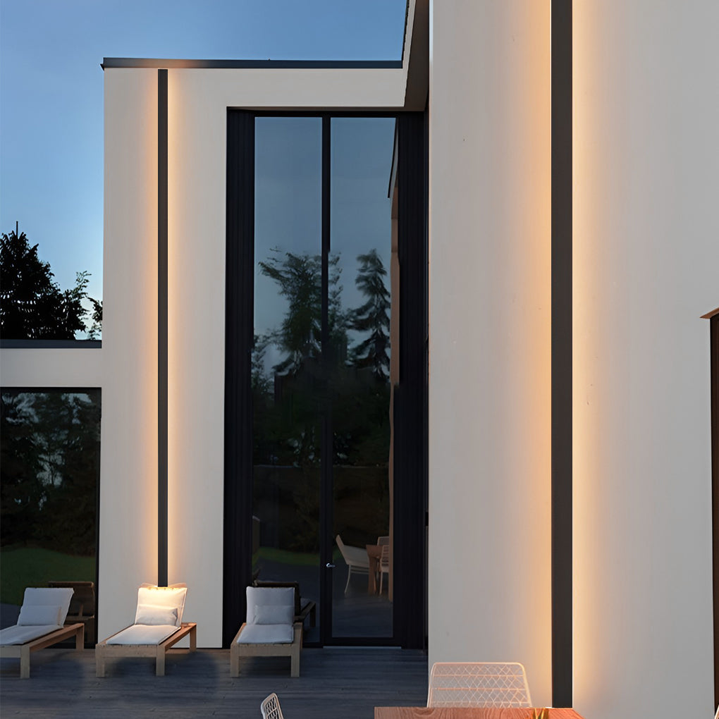 Linear Outdoor Strip Wall Light, Long Black LED Exterior Wall Lamp, IP65 Waterproof Porch Light - Image 14