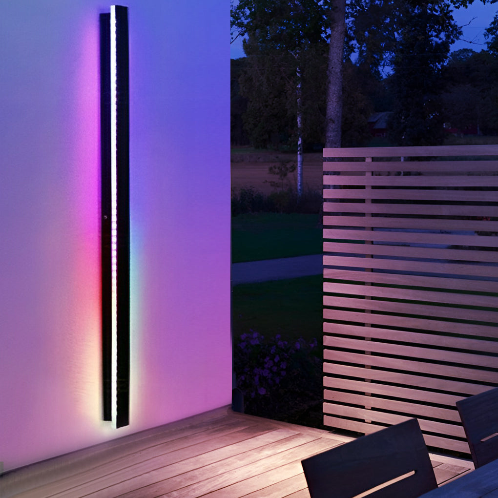 Linear Outdoor Strip Wall Light, Long Black LED Exterior Wall Lamp, IP65 Waterproof Porch Light - Image 8