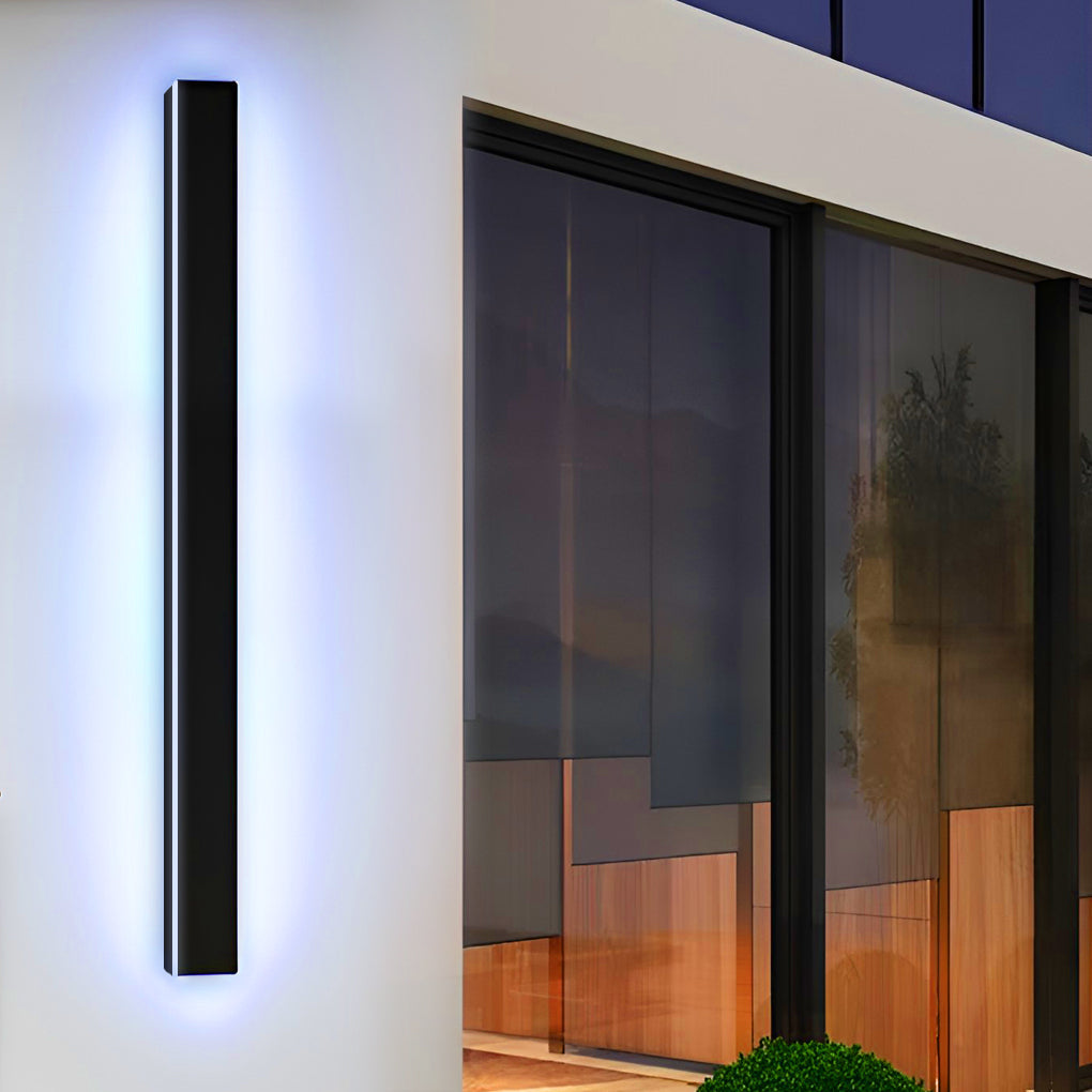 Linear Outdoor Strip Wall Light, Long Black LED Exterior Wall Lamp, IP65 Waterproof Porch Light - Image 22