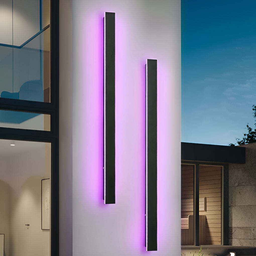 Linear Outdoor Strip Wall Light, Long Black LED Exterior Wall Lamp, IP65 Waterproof Porch Light - Image 15