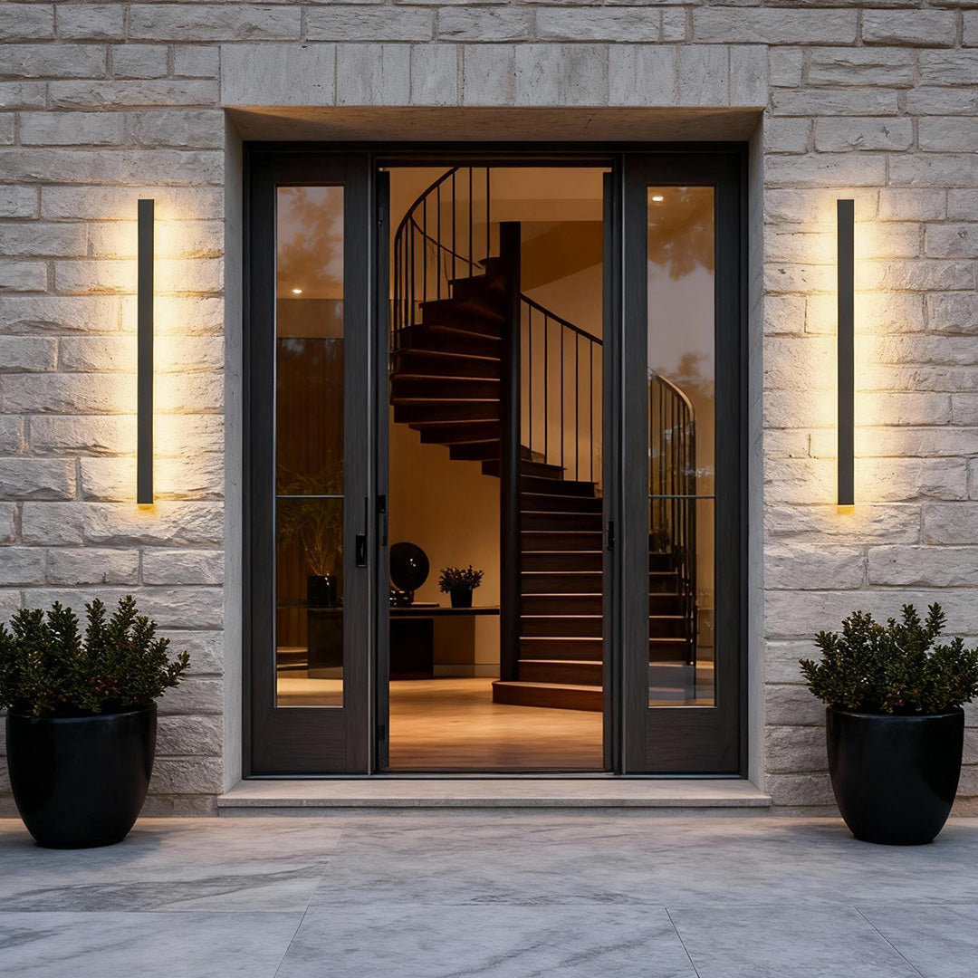 Linear Outdoor Strip Wall Light, Long Black LED Exterior Wall Lamp, IP65 Waterproof Porch Light - Image 20