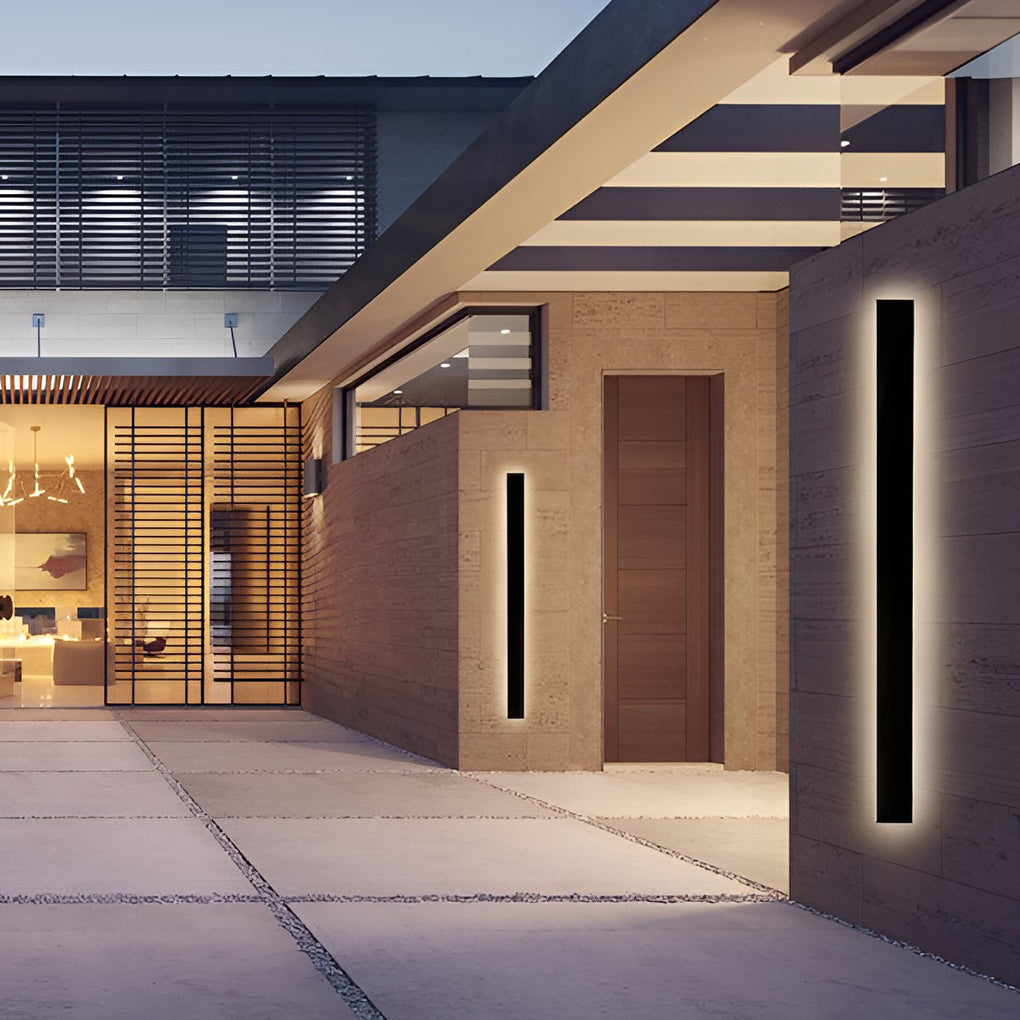 Linear Outdoor Strip Wall Light, Long Black LED Exterior Wall Lamp, IP65 Waterproof Porch Light - Image 13