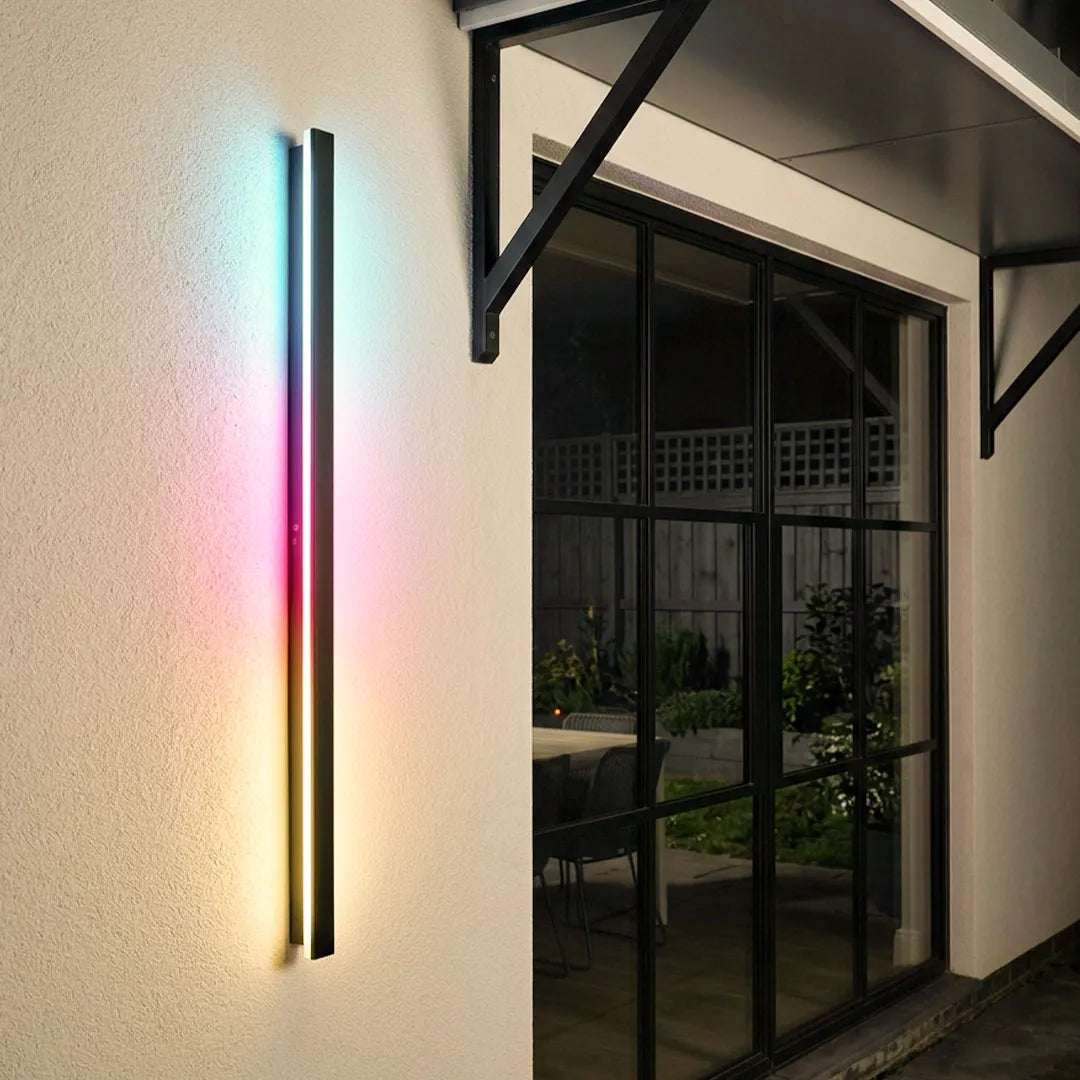 Linear Outdoor Strip Wall Light, Long Black LED Exterior Wall Lamp, IP65 Waterproof Porch Light - Image 16