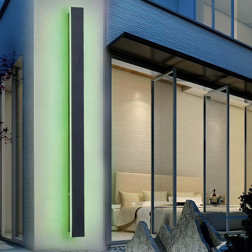 Linear Outdoor Strip Wall Light, Long Black LED Exterior Wall Lamp, IP65 Waterproof Porch Light - Image 4