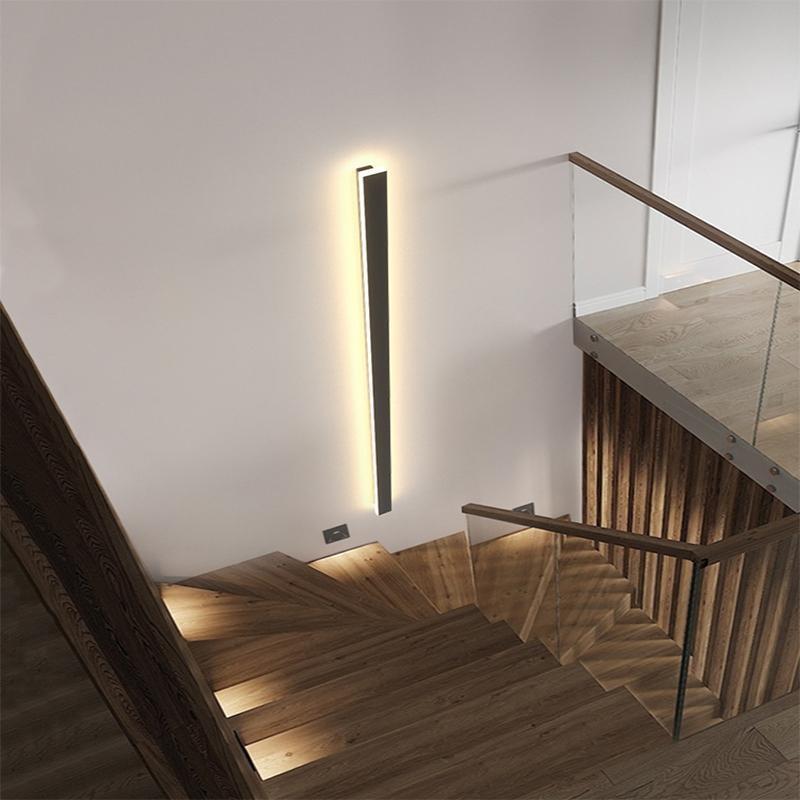 Linear Outdoor Strip Wall Light, Long Black LED Exterior Wall Lamp, IP65 Waterproof Porch Light - Image 5