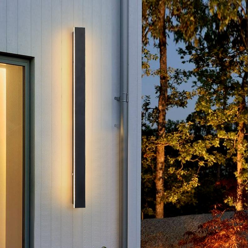 Linear Outdoor Strip Wall Light, Long Black LED Exterior Wall Lamp, IP65 Waterproof Porch Light - Image 7