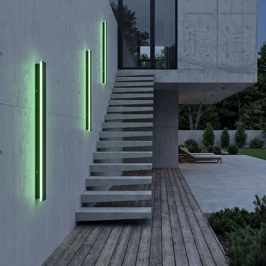 Linear Outdoor Strip Wall Light, Long Black LED Exterior Wall Lamp, IP65 Waterproof Porch Light - Image 17