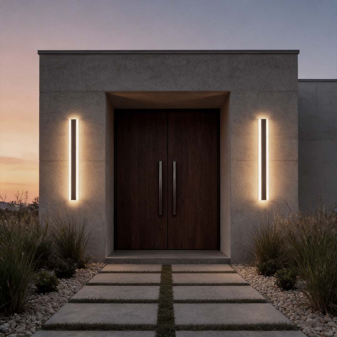 Gate Linear Outdoor Wall Light, Long Black LED Exterior Wall Lamp for Porch, Patio and Entryway - Image 8