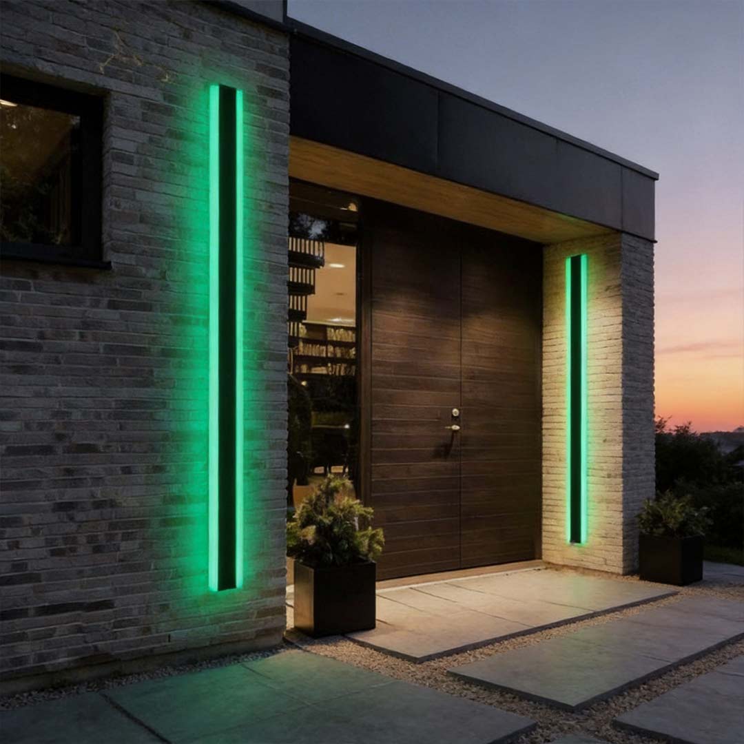 Gate Linear Outdoor Wall Light, Long Black LED Exterior Wall Lamp for Porch, Patio and Entryway - Image 7