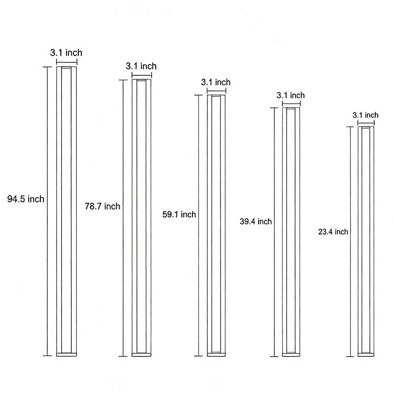 Gate Linear Outdoor Wall Light, Long Black LED Exterior Wall Lamp for Porch, Patio and Entryway - Image 14